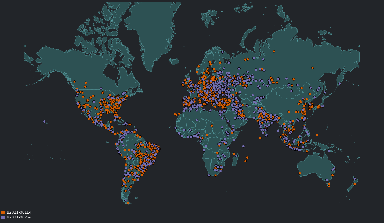 Botnet Map on Abayot